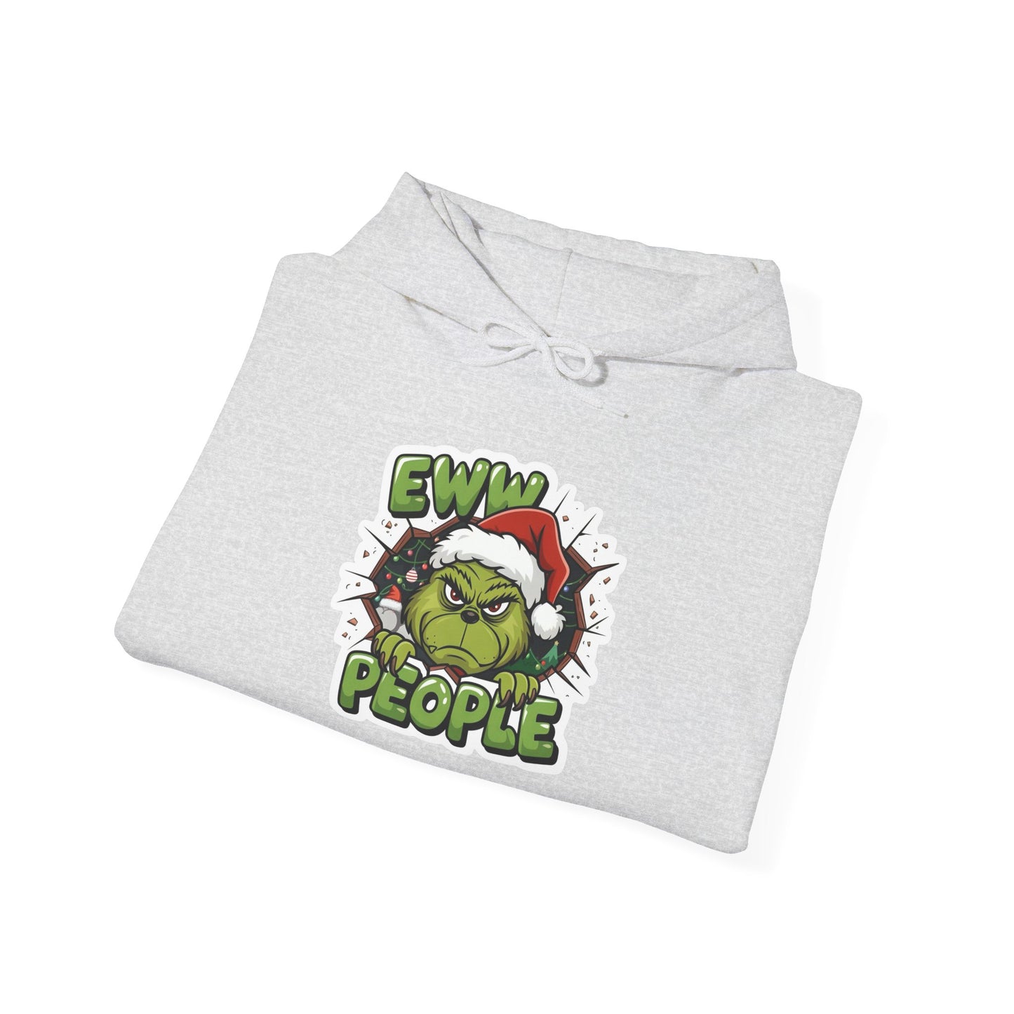 Eww People Grinch Christmas Graphic Hoodie Unisex Heavy Blend™ Hooded Sweatshirt