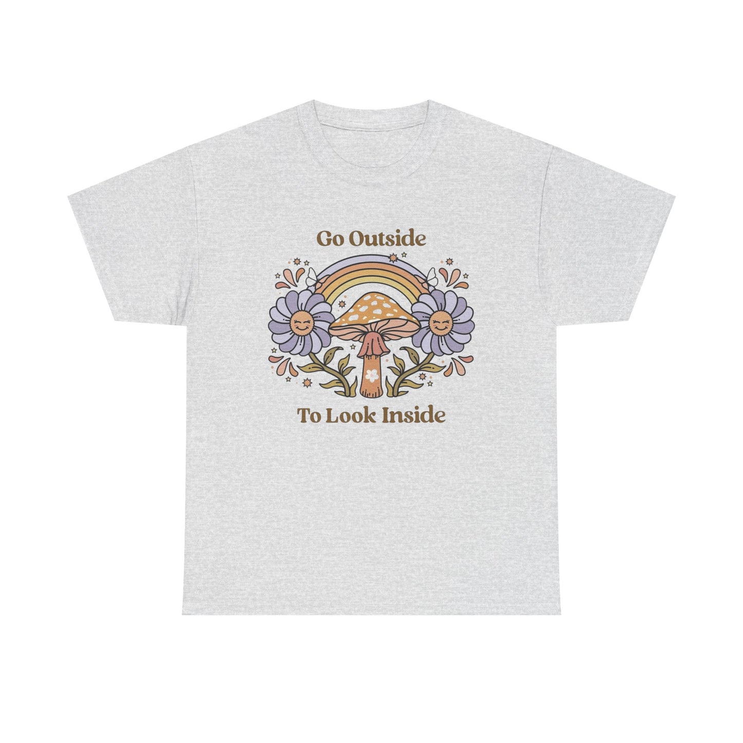 Go Outside To Look Inside Graphic T Shirt Unisex Heavy Cotton Tee