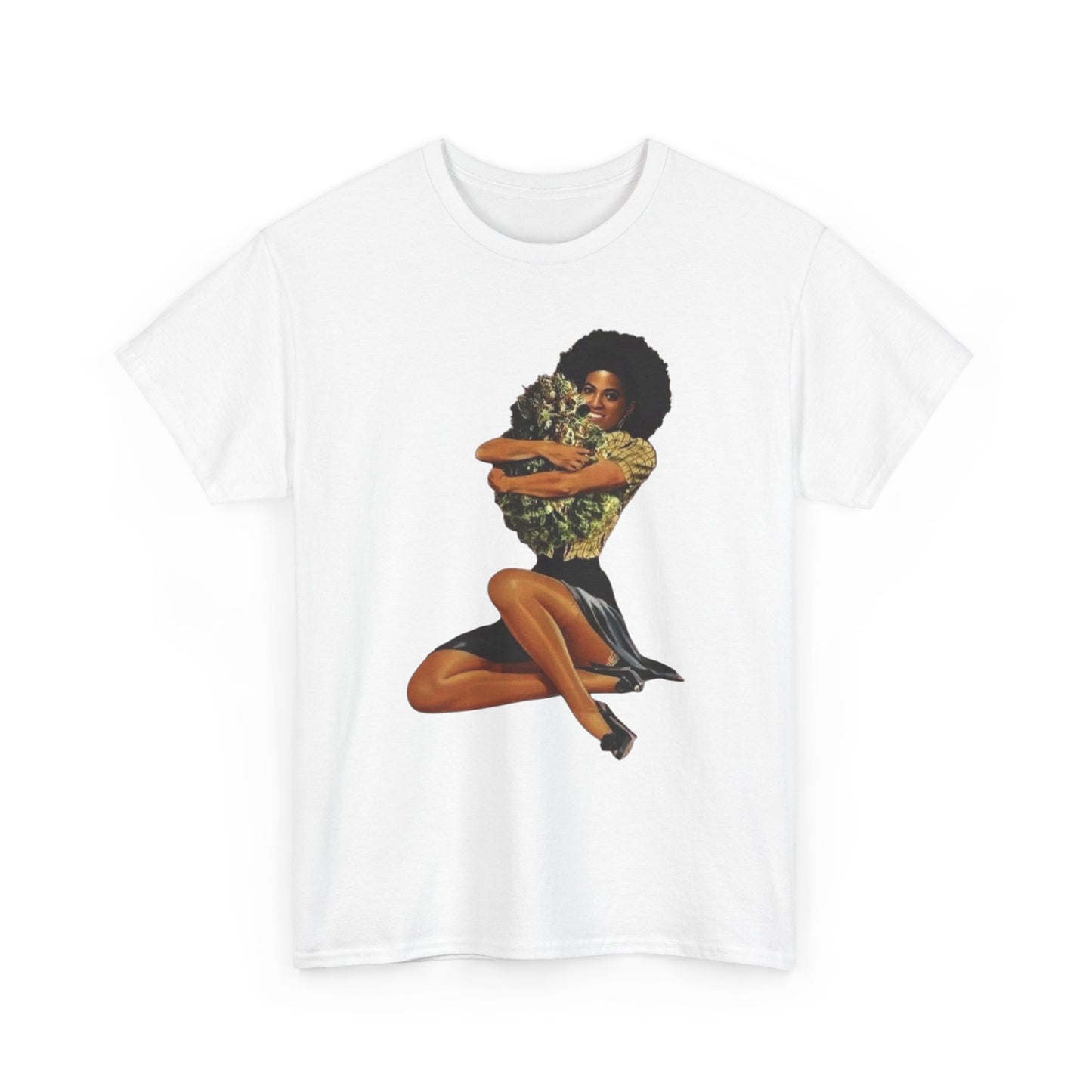 Weed Hugs Vintage Graphic T-Shirt Womens Comfy Cotton Tee NEW