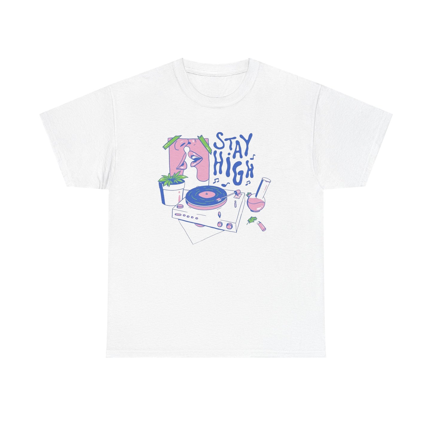 Stay High Retro Graphic T Shirt NEW Adult Tee
