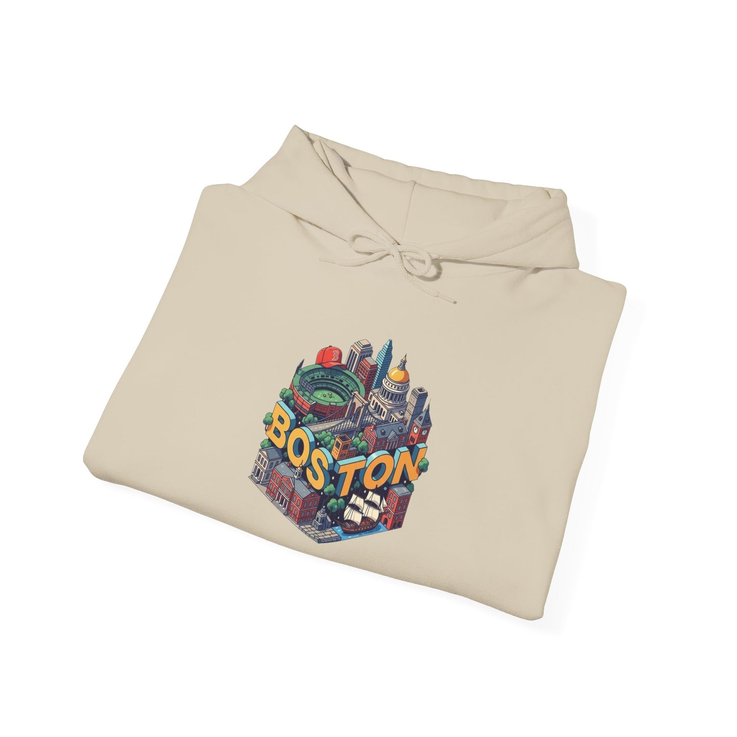 Boston Attractions Sports Graphic Hoodie NEW Heavy Blend™ Hooded Sweatshirt