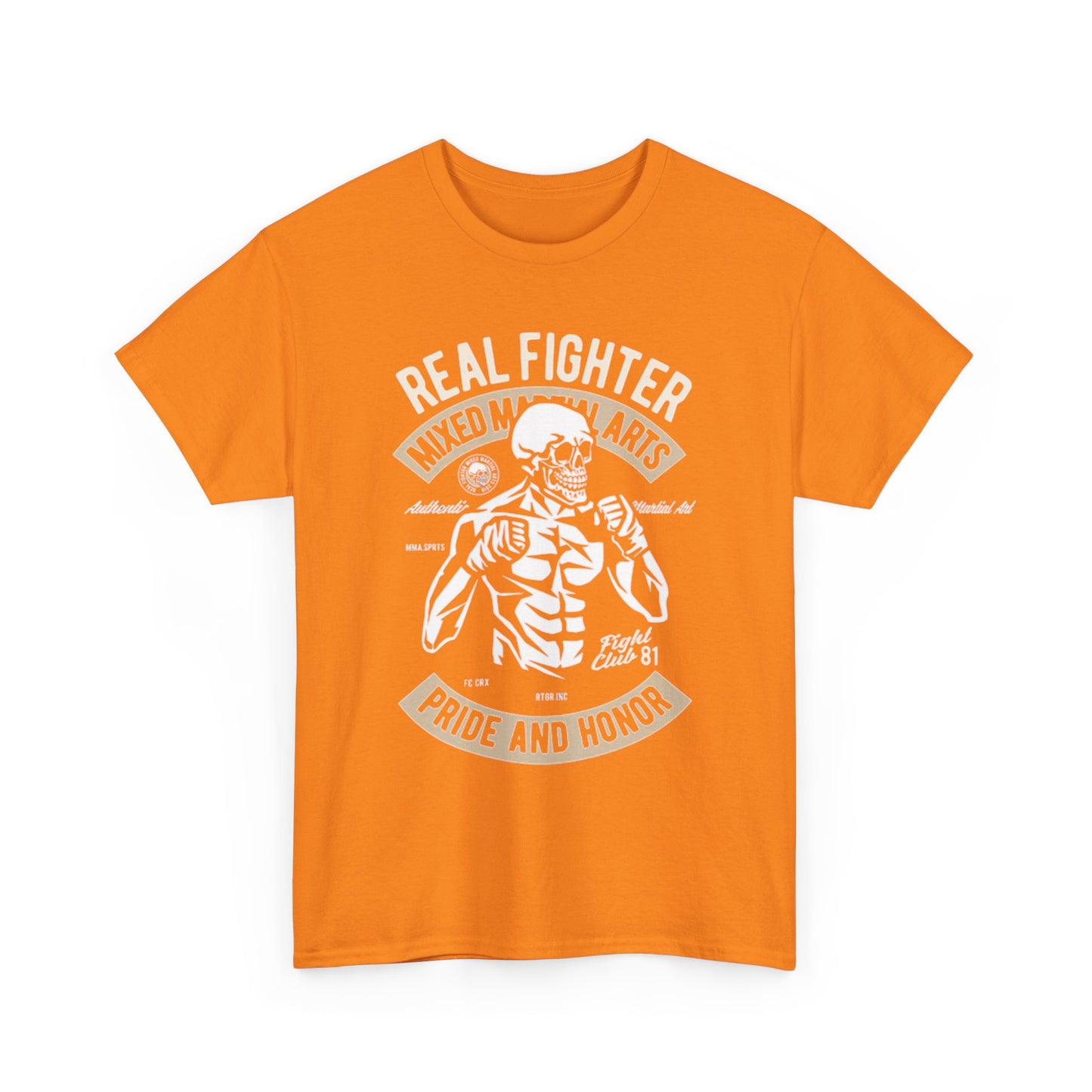 Real Fighter MMA Graphic T Shirt Boxing GYM Unisex Heavy Cotton Tee