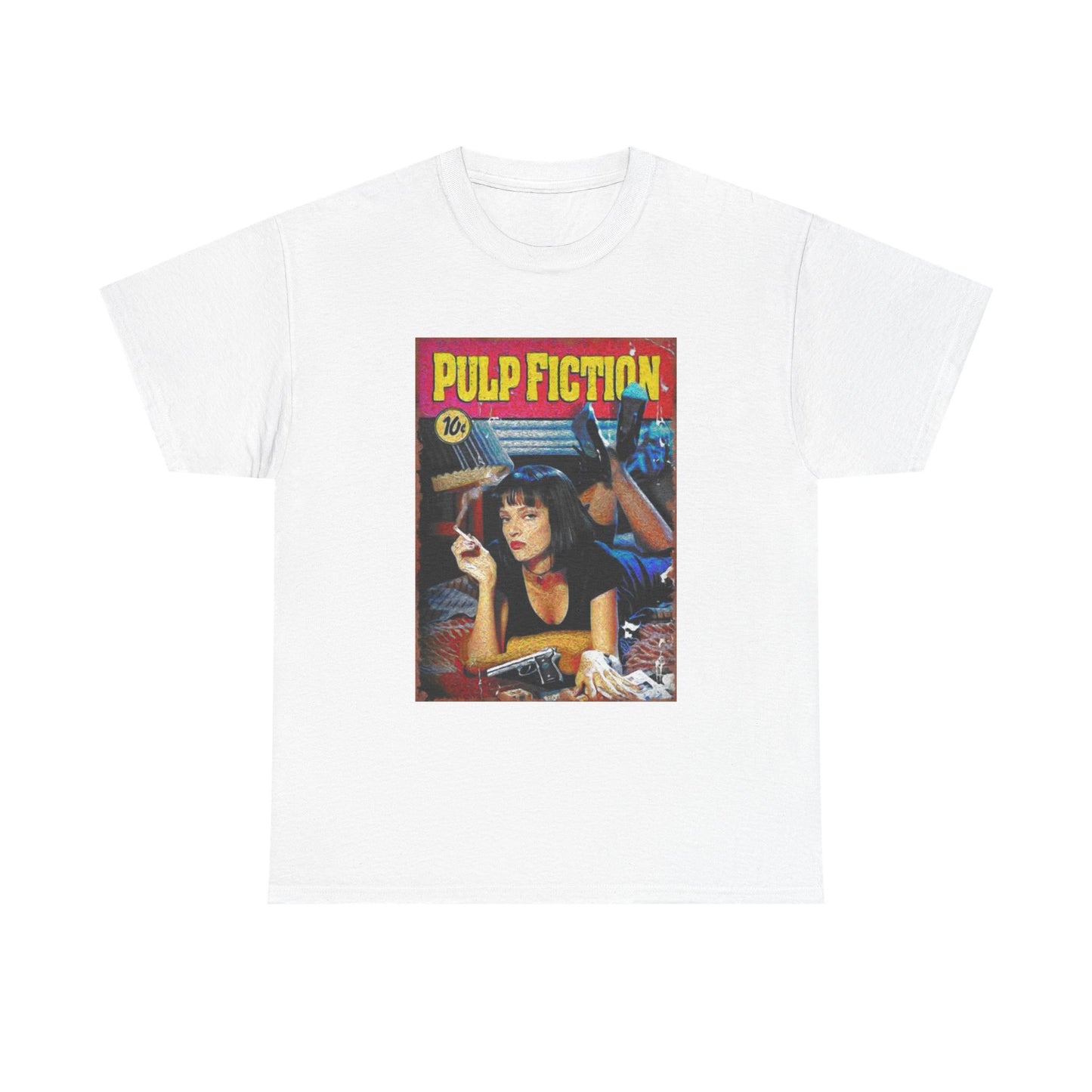 Pulp fiction T-shirt vintage graphic retro movie poster Unisex Heavy Cotton Tee