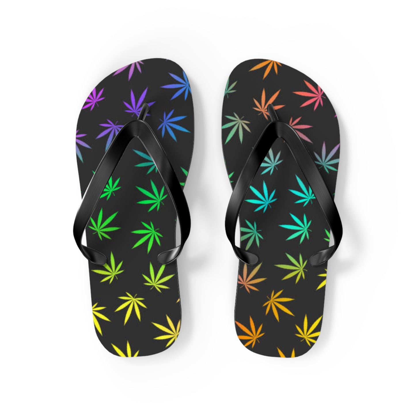 WAVES And SUN Co Sandals Pot Leaf - Flip Flops -Slides Summer Beach BRAND NEW