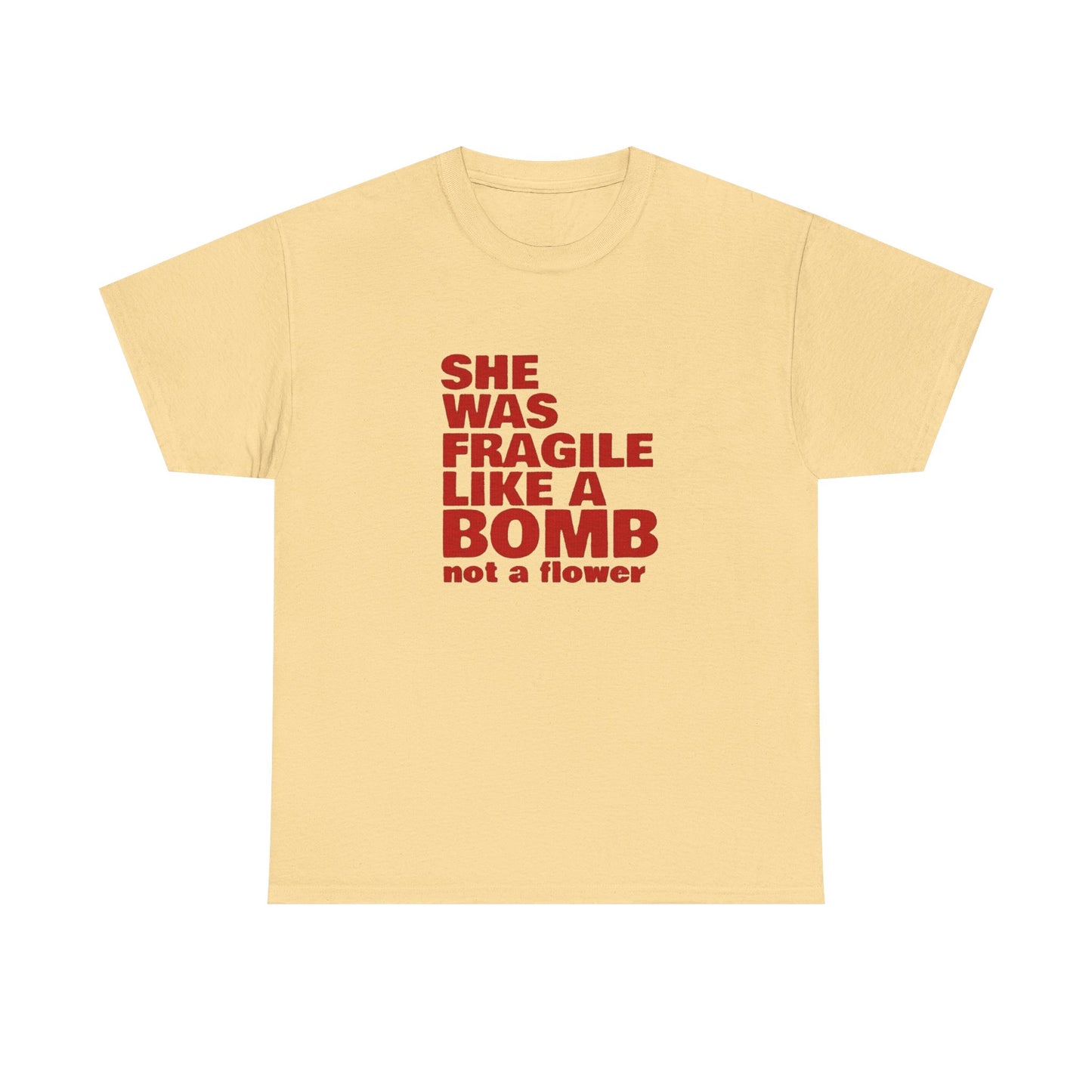 She Was Fragile Art Graphic T Shirt NEW ADULT Unisex Heavy Cotton Tee