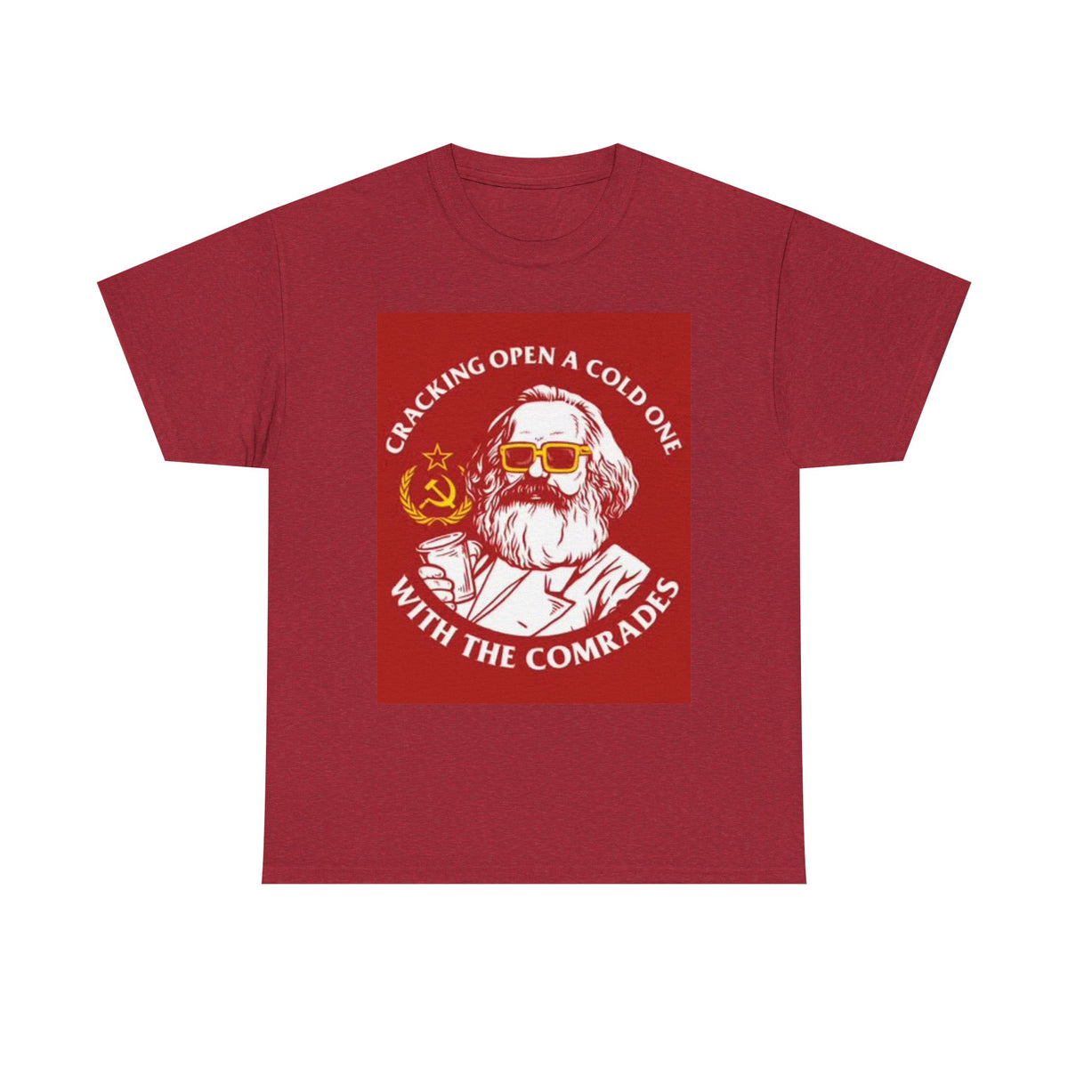 Cold One With The Comrads Graphic T Shirt Funny Beers Russia Unisex Heavy Cotton