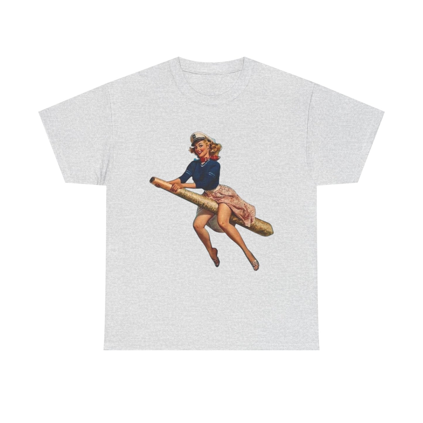 Weed Witch Flying A Joint Funny Graphic T-Shirt Womens Comfy Cotton Tee NEW