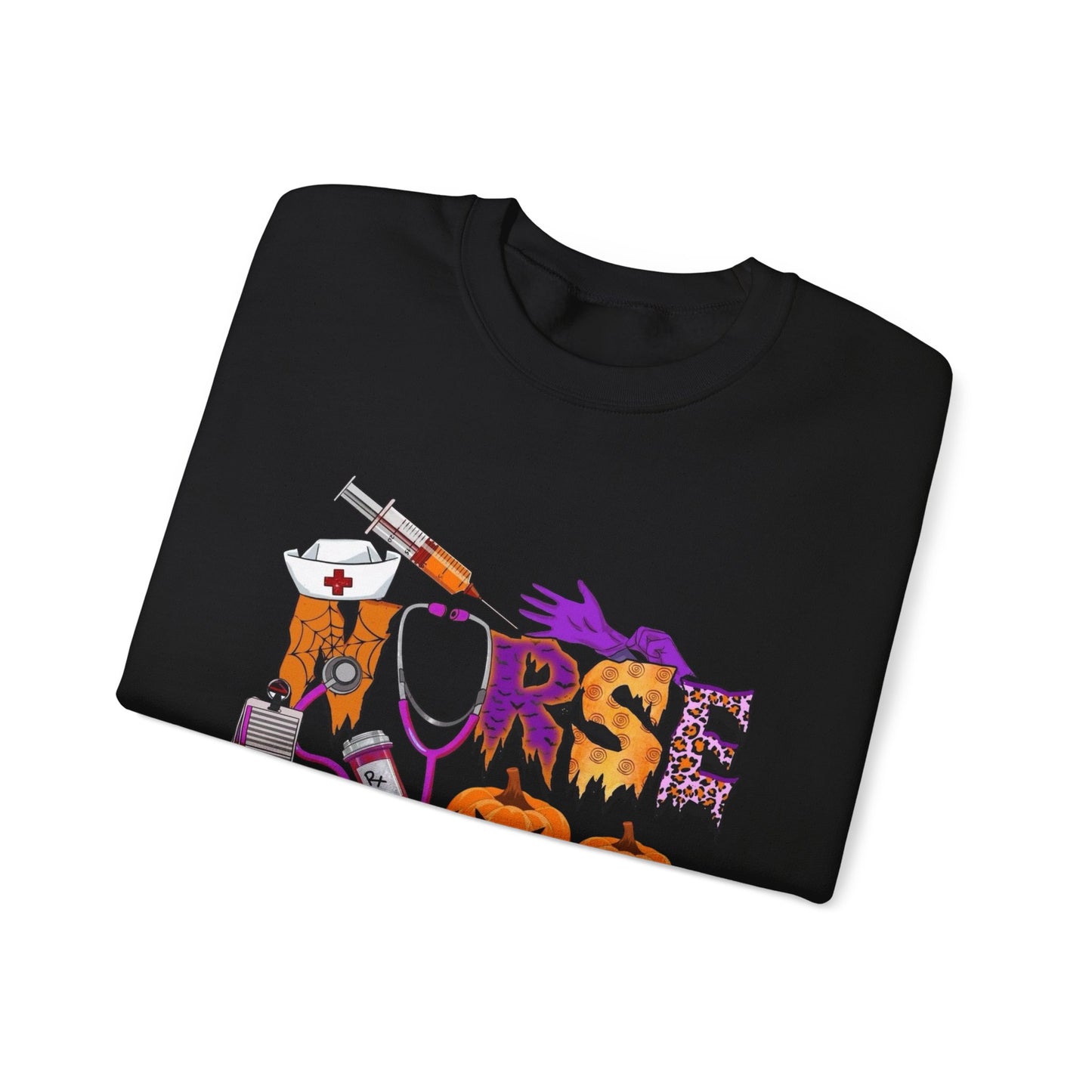 Halloween Nurse Graphic Sweater NEW Unisex Heavy Blend™ Crewneck Sweatshirt