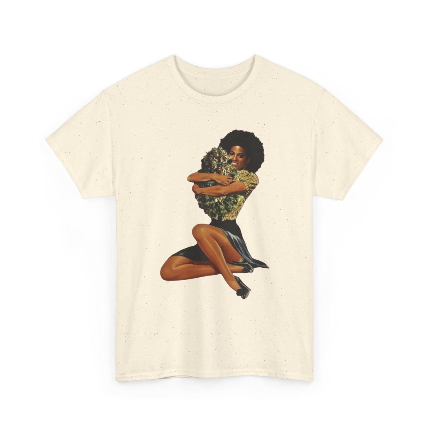 Weed Hugs Vintage Graphic T-Shirt Womens Comfy Cotton Tee NEW