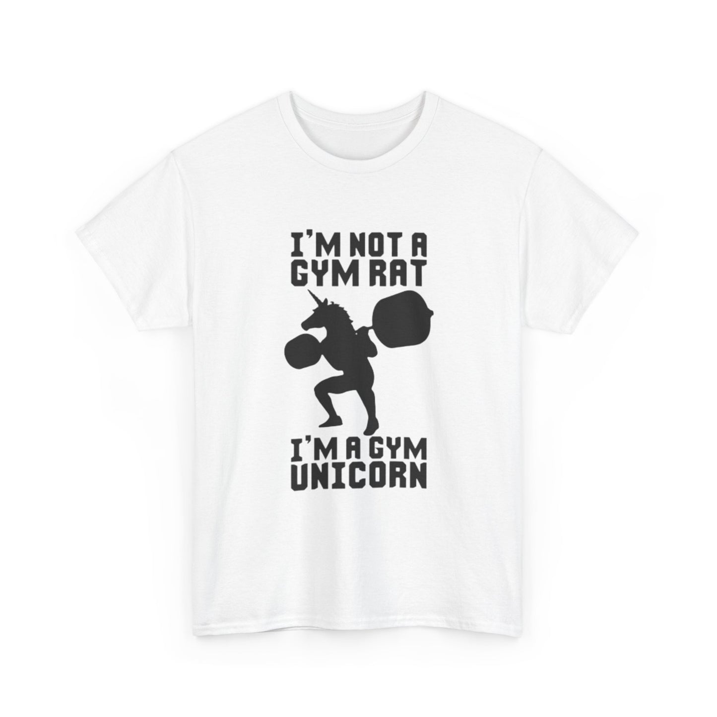 Gym Rat Shirt Funny Lifting Gear Workout Training Comedy Unisex Heavy Cotton Tee
