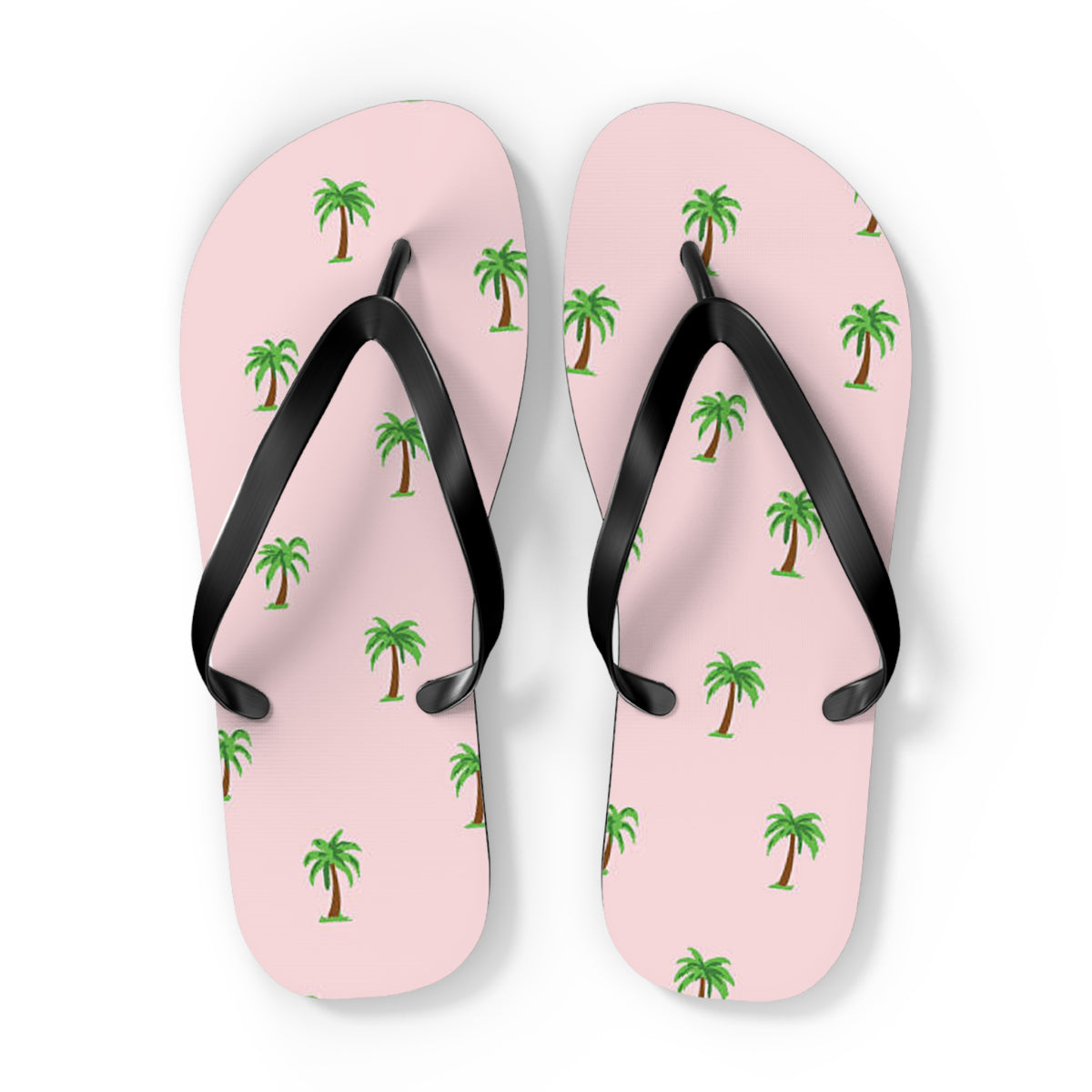 Palm Trees Pink Sandals Summer Flip Flops Slides BRAND NEW