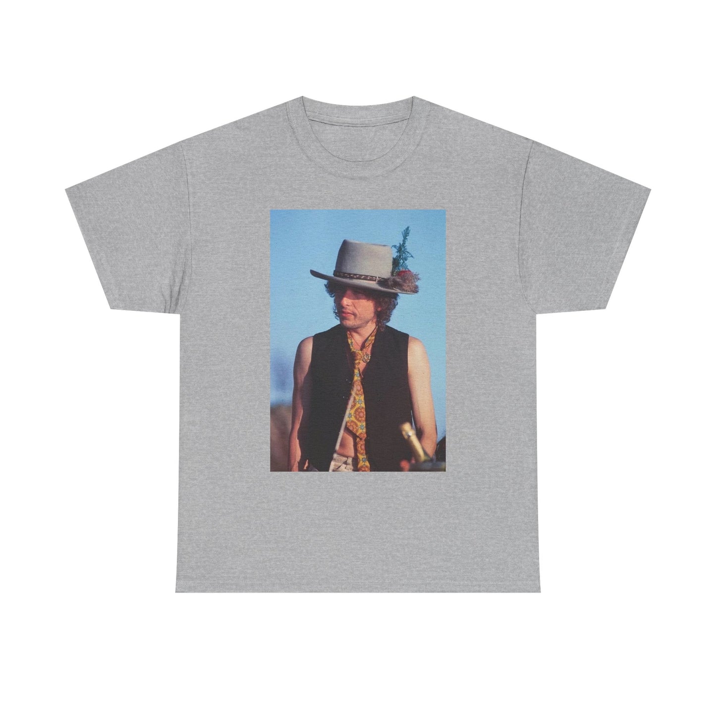 Bob Dylan Graphic T Shirt Vintage Photo Blue Grass Rock Unisex Heavy Cotton Tee