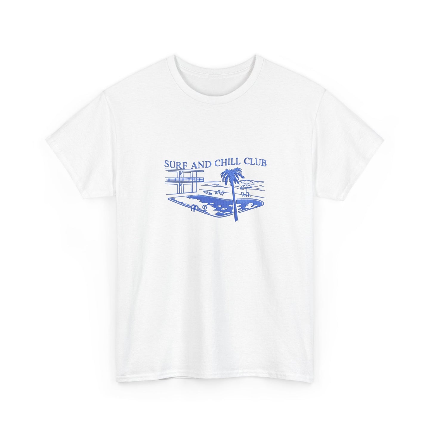 Surf And Chill Club Graphic T Shirt NEW Unisex Heavy Cotton Tee