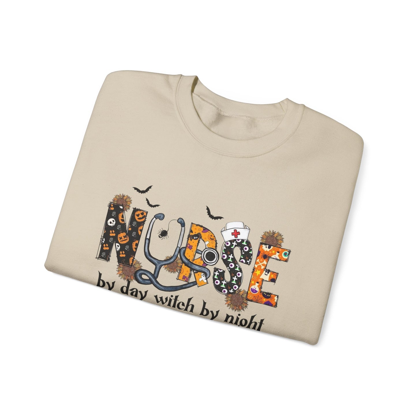 Nurse By Day Witch By Night Sweater NEW Unisex Heavy Blend™ Crewneck Sweatshirt
