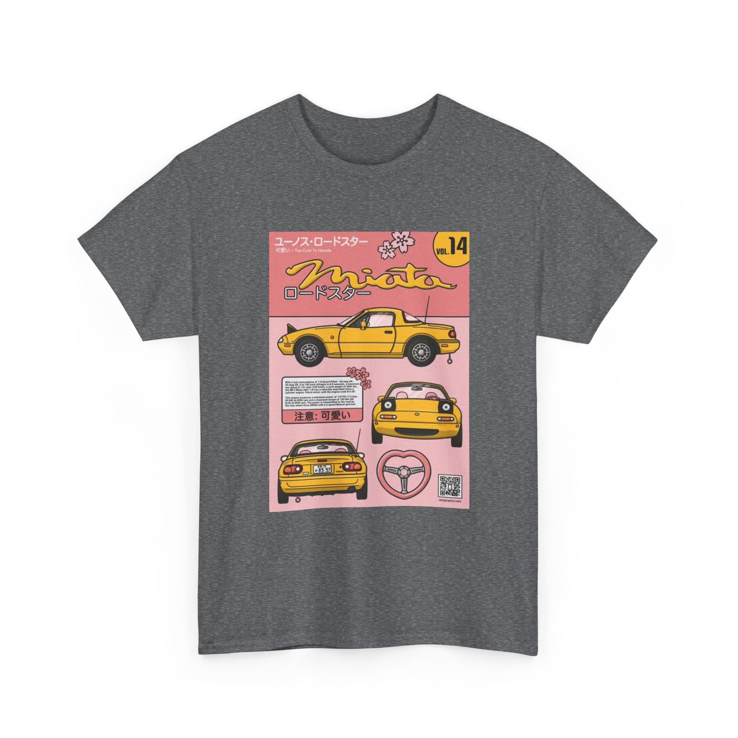 Mazda Miata Tshirt JDM Graphic Anime Cute Unisex Heavy Cotton Tee