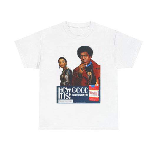 Winston Cigarettes Graphic T Shirt Vintage Retro Poster Unisex Heavy Cotton Tee