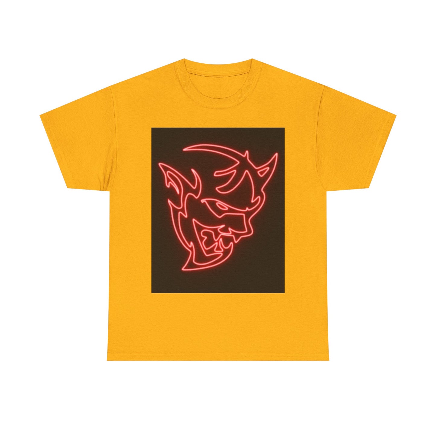 Dodge Demon Tshirt Hellcat Charger Logo Challenger Mopar Unisex Heavy Cotton Tee