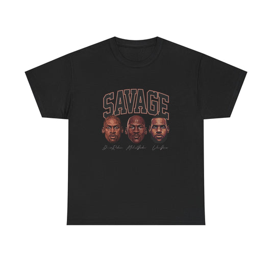 Savage Basketball Legends Graphic T Shirt NEW Adult Regular Heavy Cotton Tee