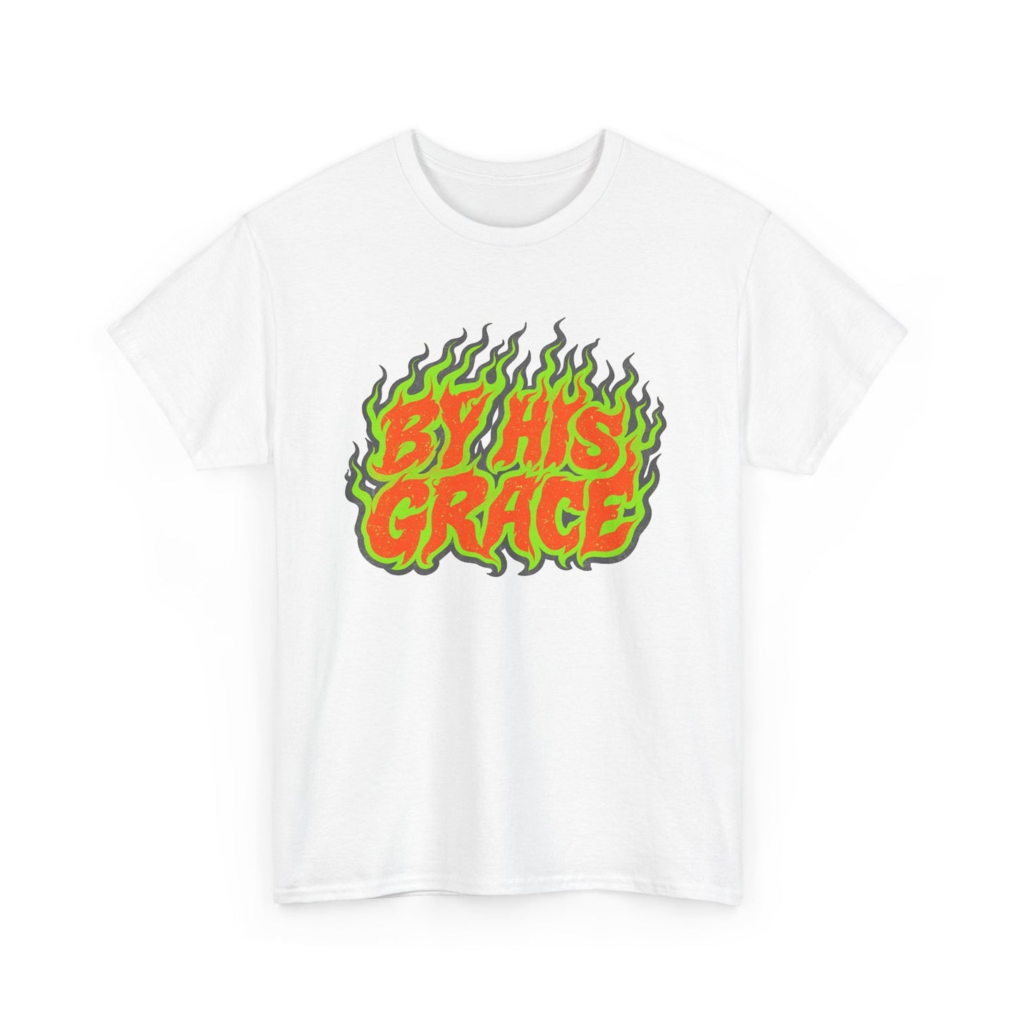 By His Grace Jesus Graphic T Shirt Men's Heavy Cotton Tee - Quality - Modern True to Size