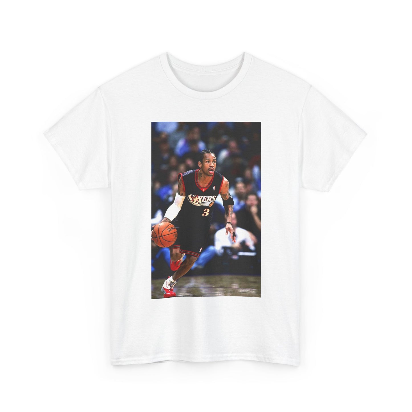 Alan Iverson Tshirt Vintage Sixers Dunk Contest Unisex Heavy Cotton Tee Philly