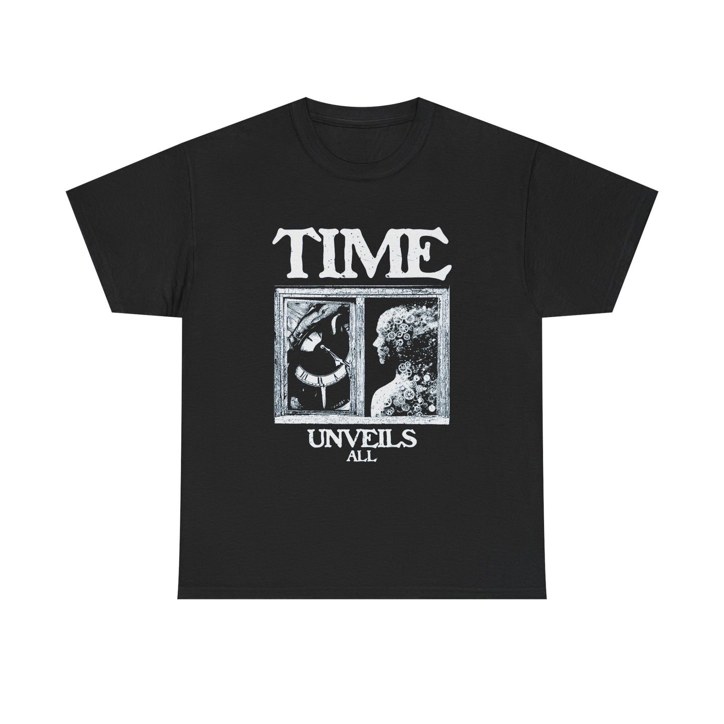 Time Unveils All Graphic T Shirt Unisex Heavy Cotton Tee