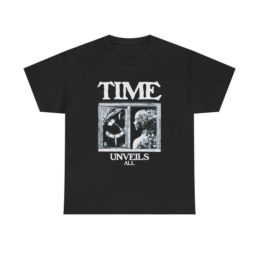 Time Unveils All Graphic T Shirt Unisex Heavy Cotton Tee