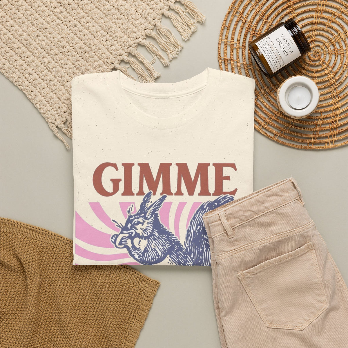 Gimme That Nut Funny Graphic T Shirt Men Sex Squirrel Jokes Heavy Cotton Tee