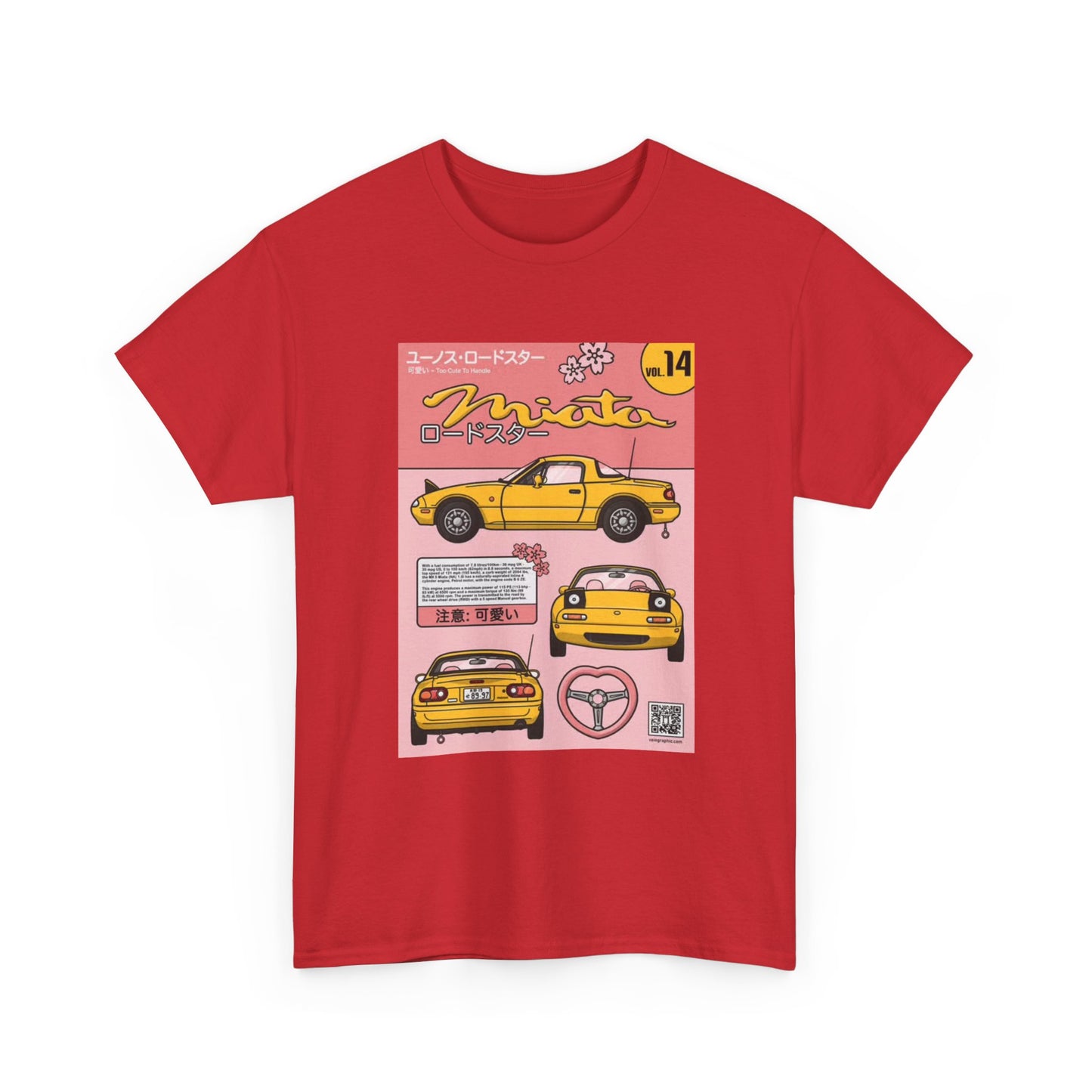 Mazda Miata Tshirt JDM Graphic Anime Cute Unisex Heavy Cotton Tee