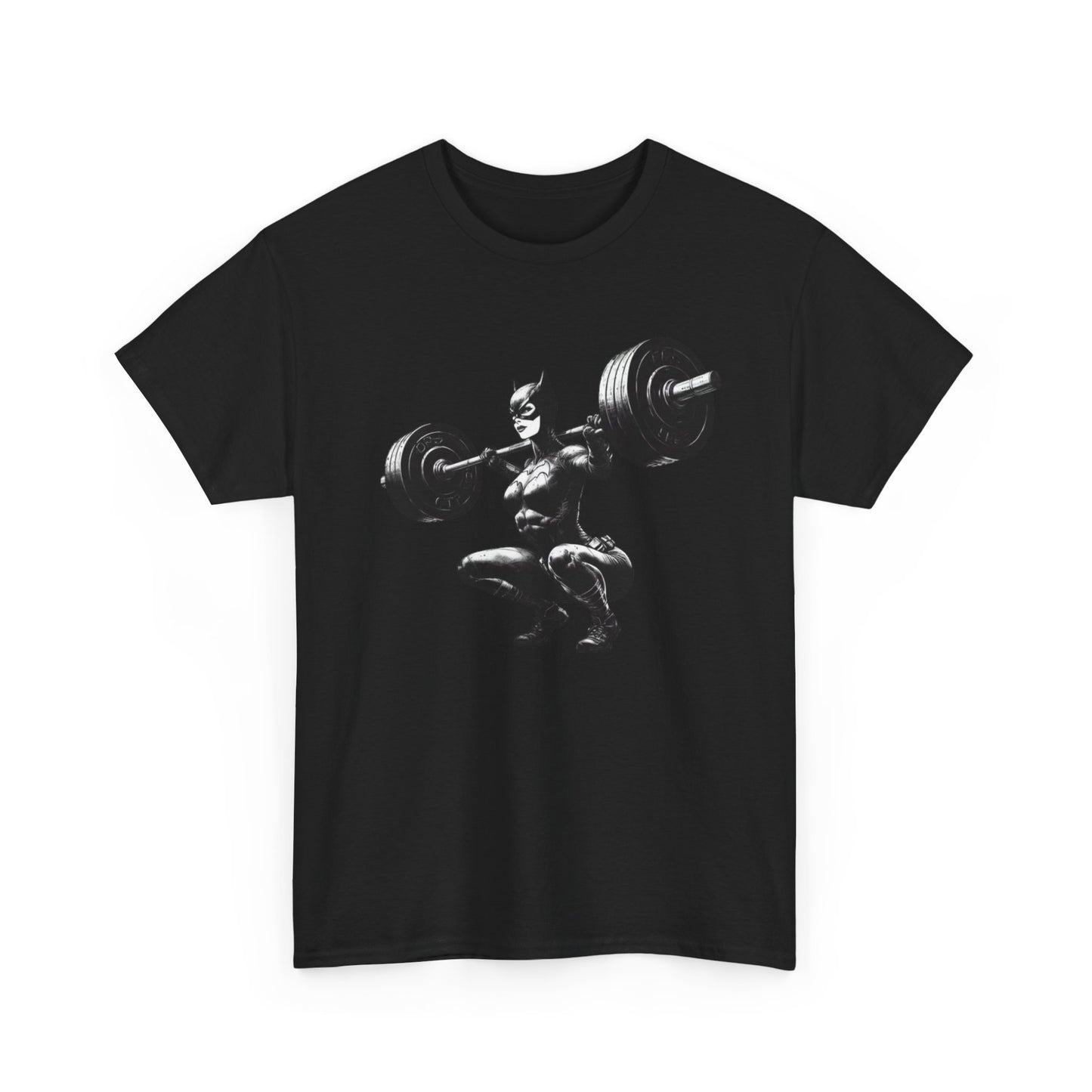 Catwoman GYM Lifting Apparel Graphic T Shirt Womens Heavy Cotton Tee
