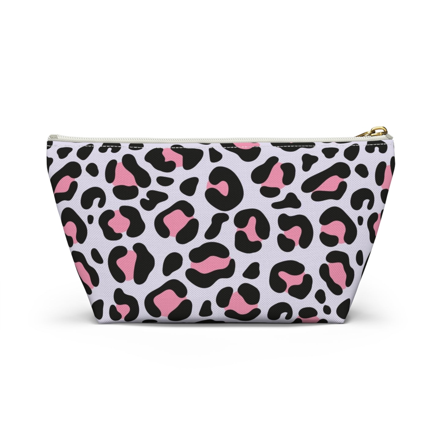 Travel Bag Multi Color Pink Leppard Print Accessory Pouch w T-bottom