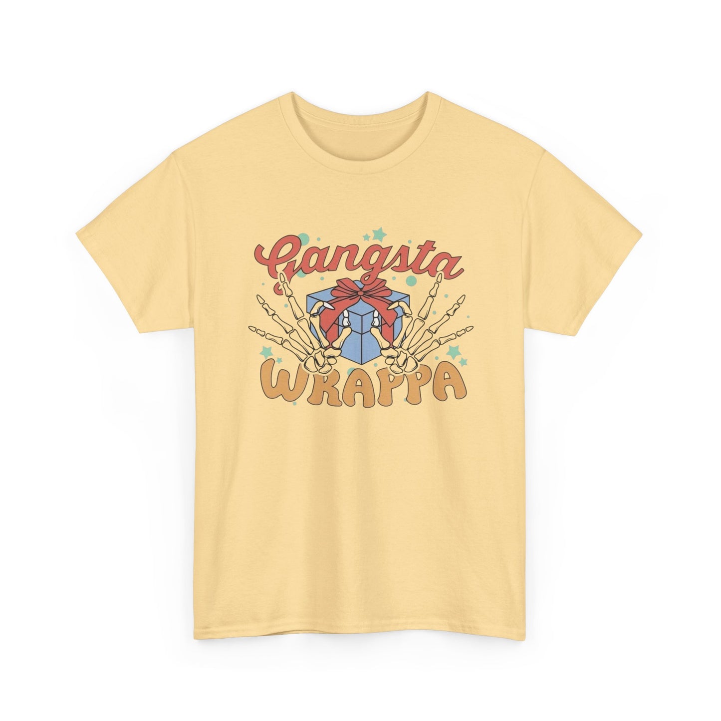 Gangsta Wrappa Funny Christmas Graphic T Shirt Unisex NEW Heavy Cotton Tee