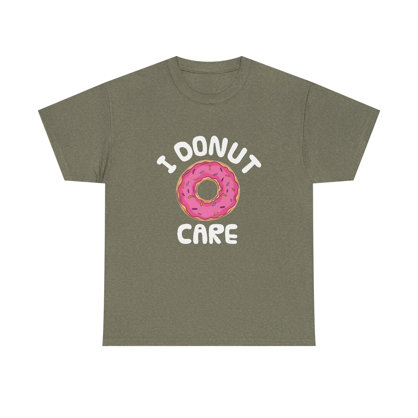 I Donut Care Funny Graphic T Shirt Hilarious Gift Unisex Heavy Cotton Tee