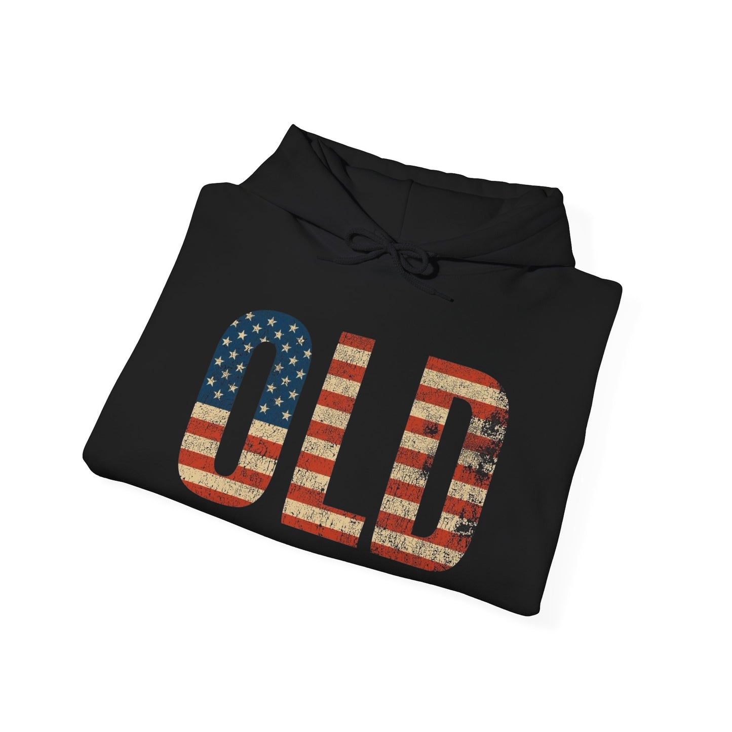 OLD American Flag Retro Graphic Hoodie Men's Heavy Blend™ Hooded Sweatshirt