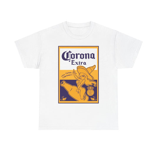 Corona Extra Beer Logo Graphic T Shirt S-5XL Unisex Heavy Cotton Tee