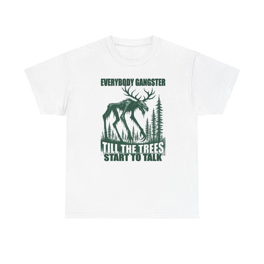 Talking Forest Trees Funny Outdoors Camping Graphic T Shirt Men's Heavy Cotton Tee