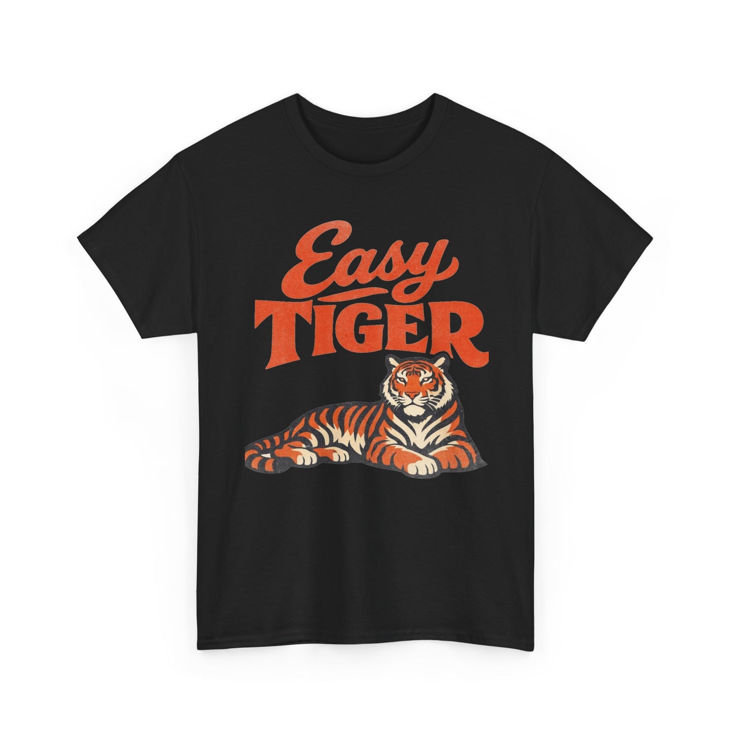 Easy Tiger 80's Retro Nostalgia Funny Graphic T Shirt Regular Men's Heavy Cotton Tee