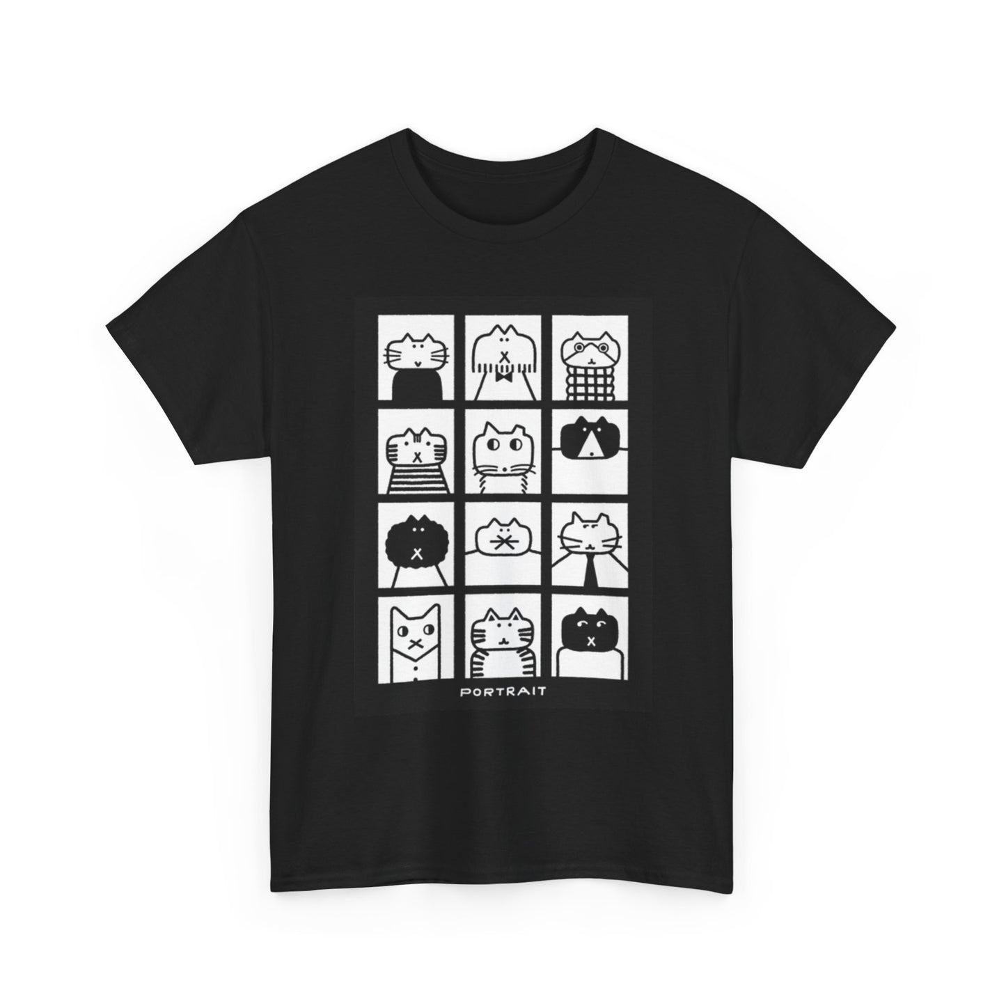 Cat Funny Graphic T Shirt Unisex Heavy Cotton Tee