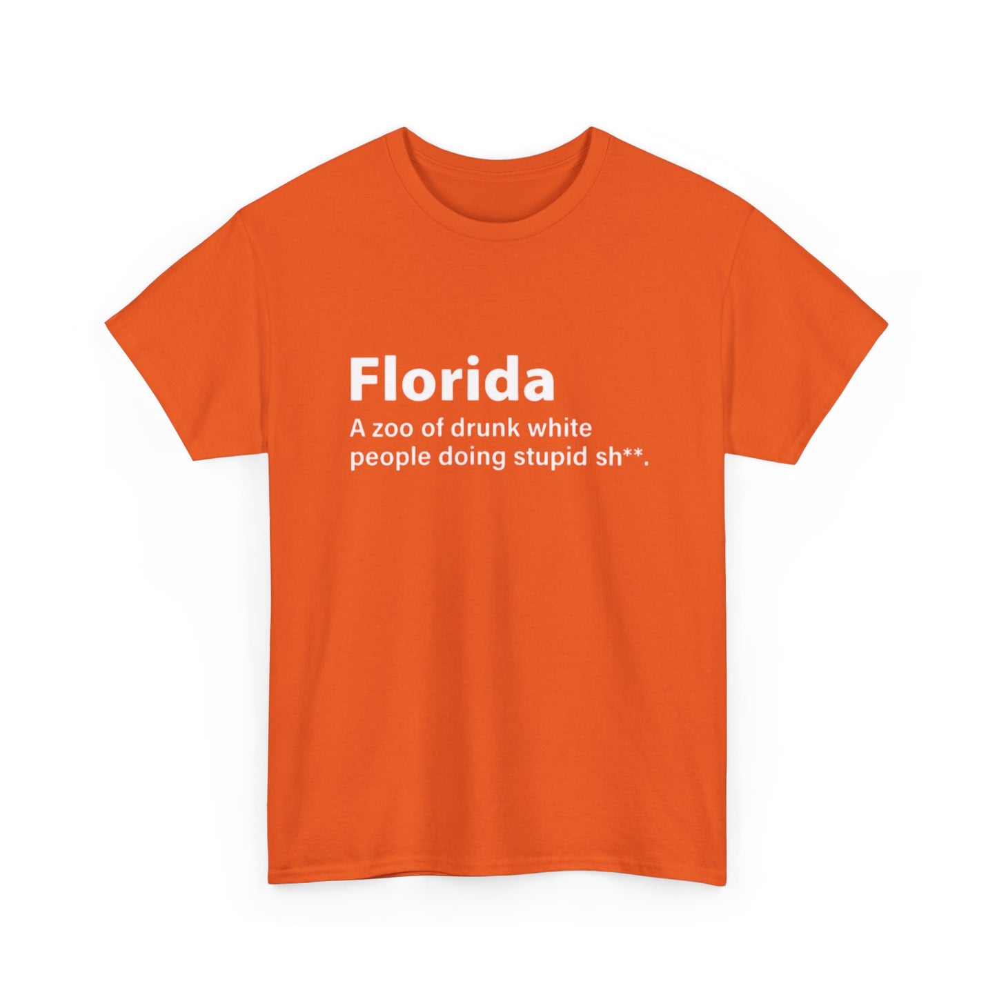 Florida Funny True Graphic T Shirt Jokes Comedy Gift Tampa Unisex Heavy Cotton