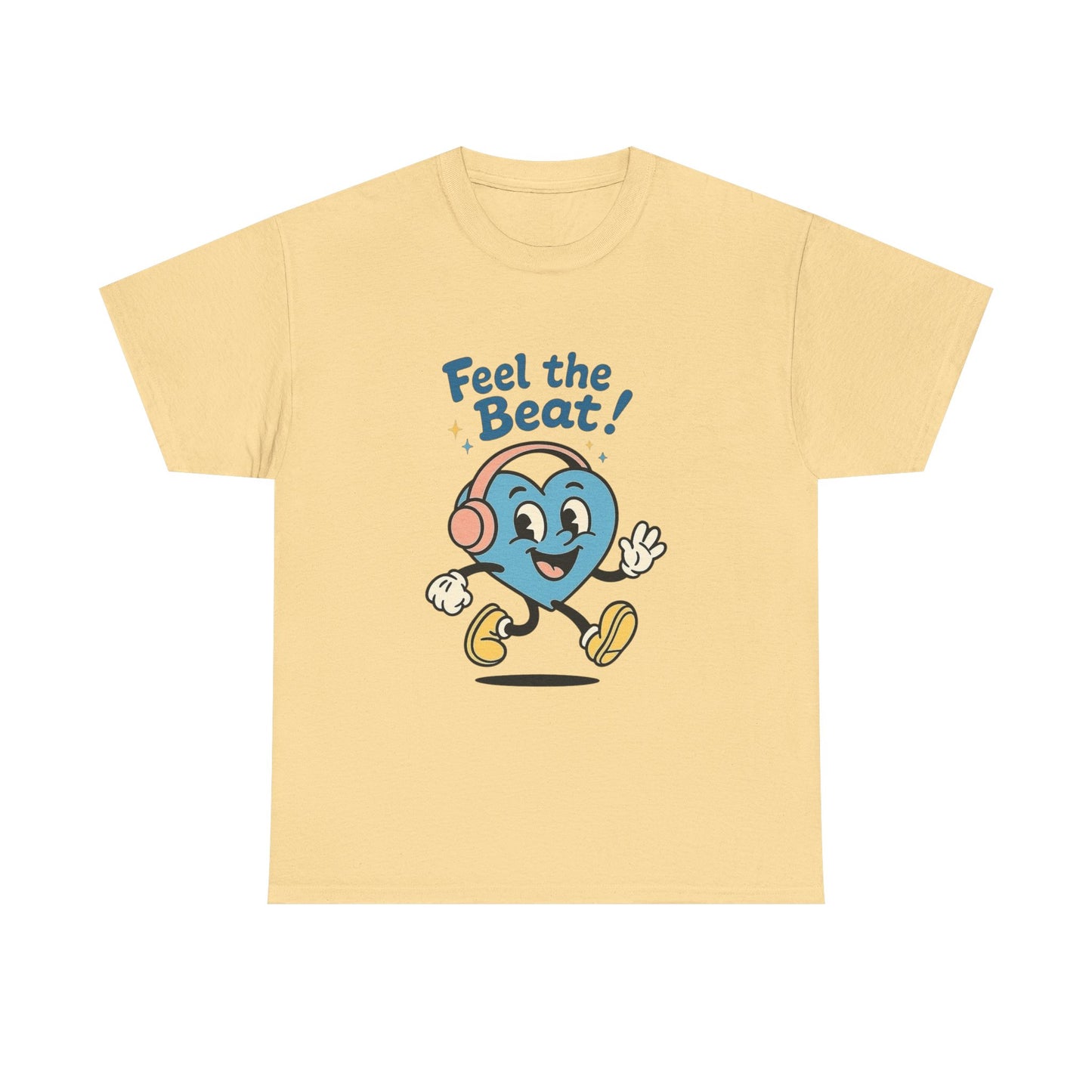 Feel The Beat Music Graphic T Shirt NEW GIFT Unisex Heavy Cotton Tee