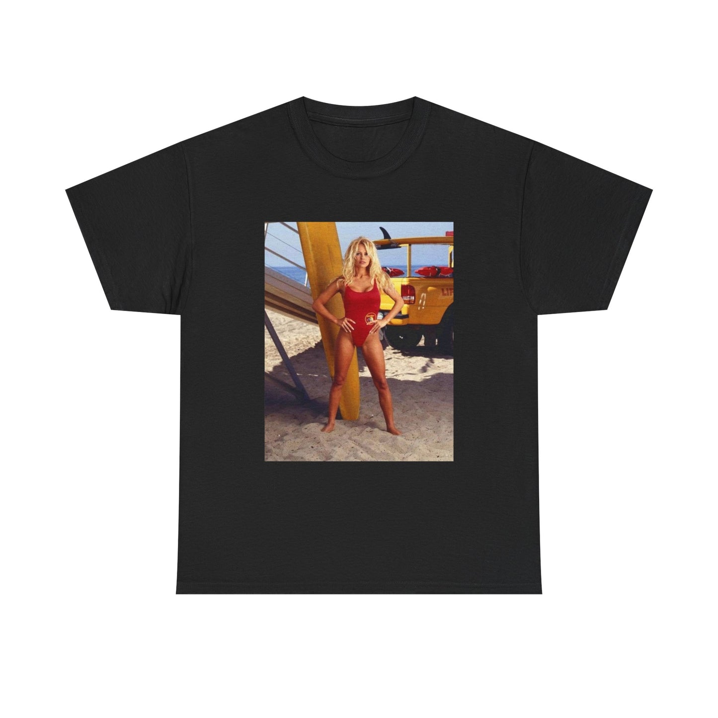 Baywatch Tv Tshirt Series Pam Anderson Playboy Retro Unisex Heavy Cotton Tee