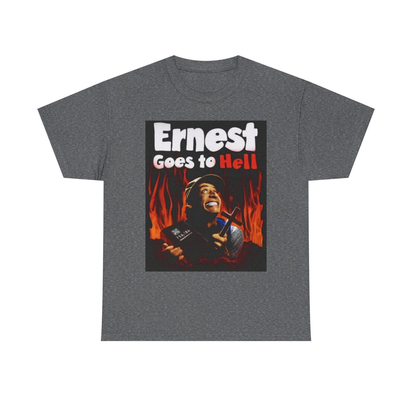 Ernest Goes To Hell Graphic T Shirt Funny Vintage Poster Unisex Heavy Cotton Tee