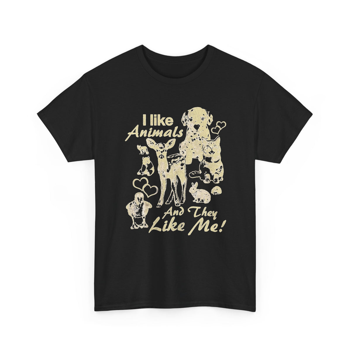 I Like Animals and They Like Me Dog Lover T-Shirt Men's Graphic Tee