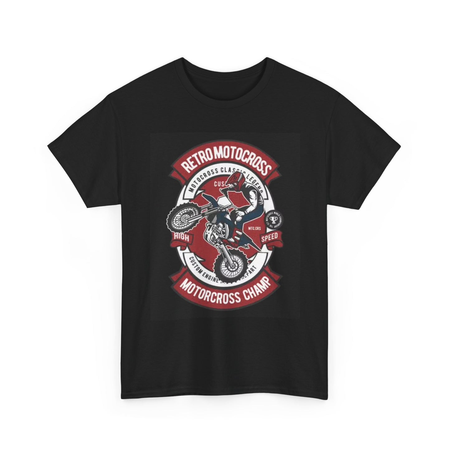 Retro Motocross Graphic T Shirt Dirtbikes Champion Racing Unisex Heavy Cotton
