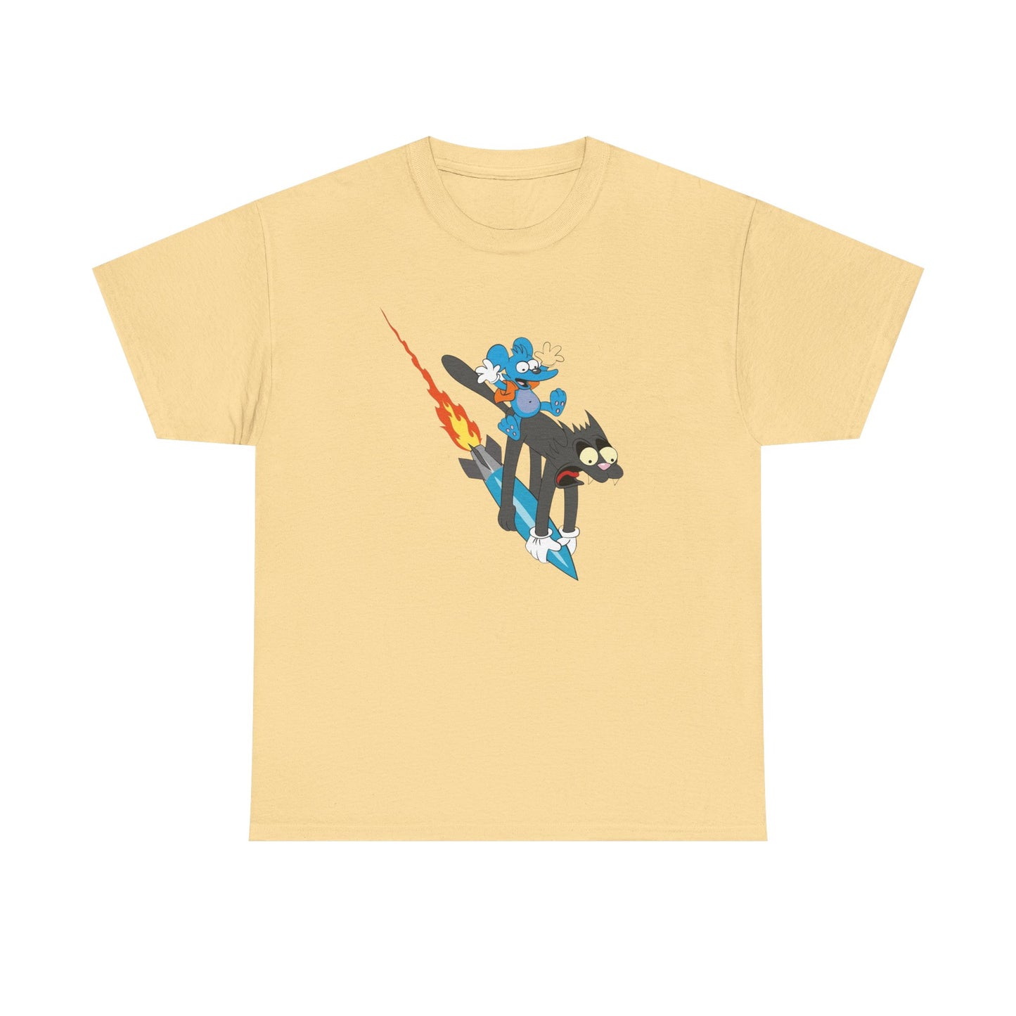 Itchy And Scratchy Funny Graphic T-Shirt Comfy Cotton Tee Brand NEW