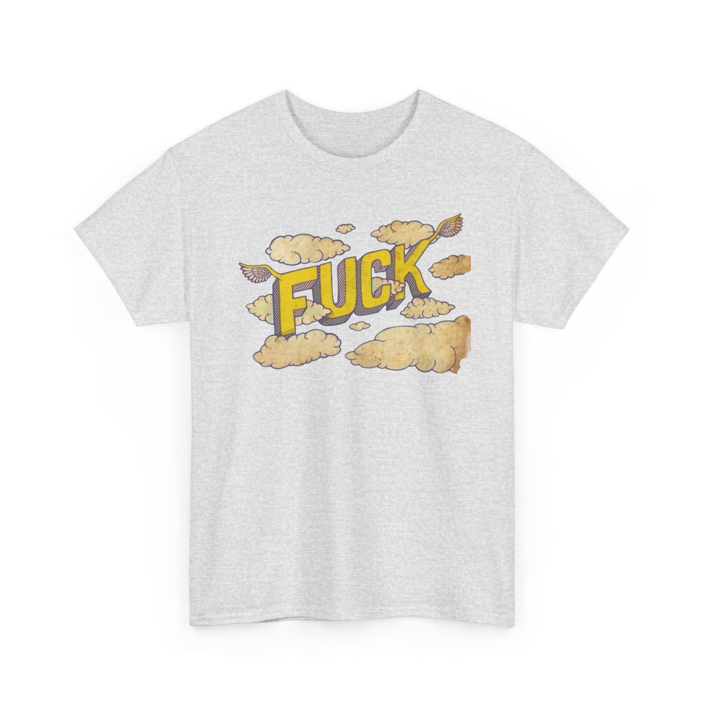 F Word Funny Clouds T-Shirt NEW Gift Unisex Heavy Cotton Tee