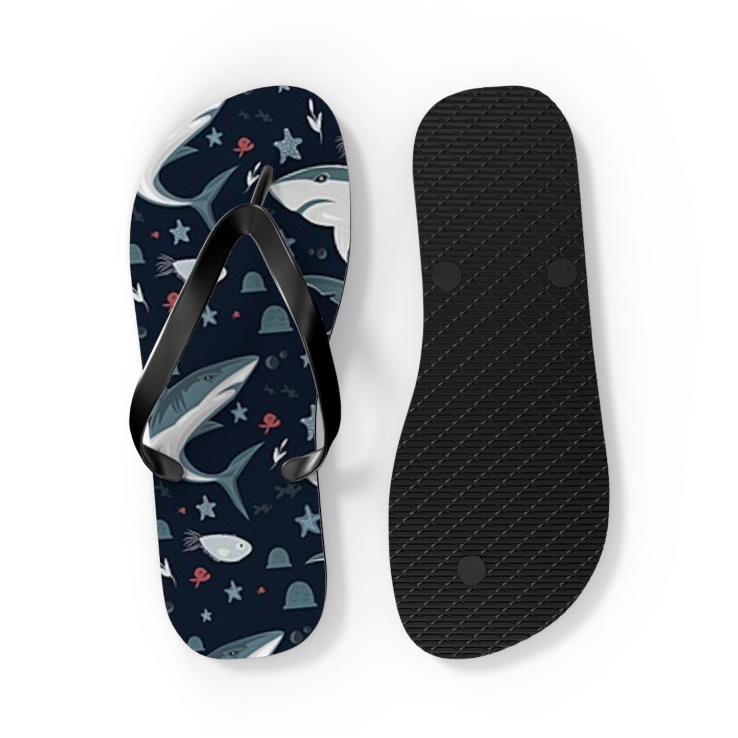 Shark Summer Sandals, Beach Shoes, Vacation Flip Flops, Pool Slides, Comfortable