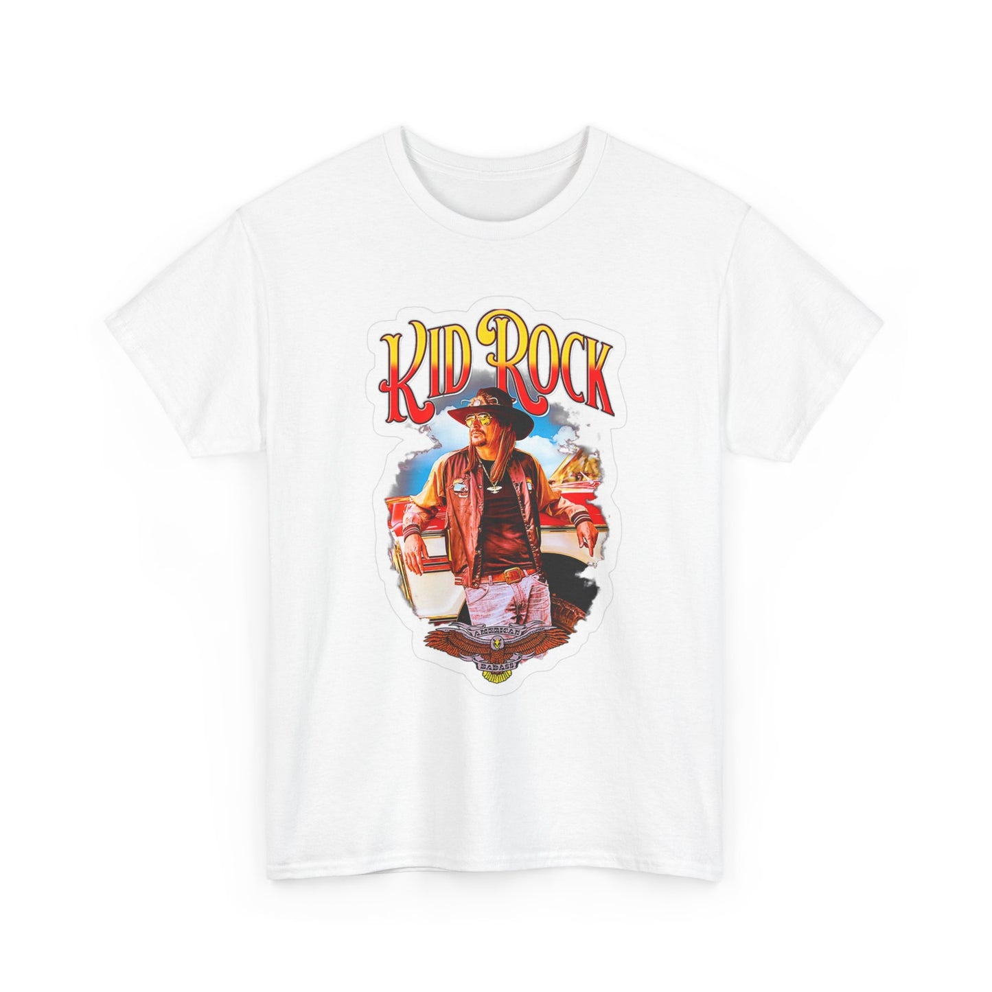 Kid Rock NEW Graphic T Shirt Vintage Funny Retro Unisex Heavy Cotton Tee