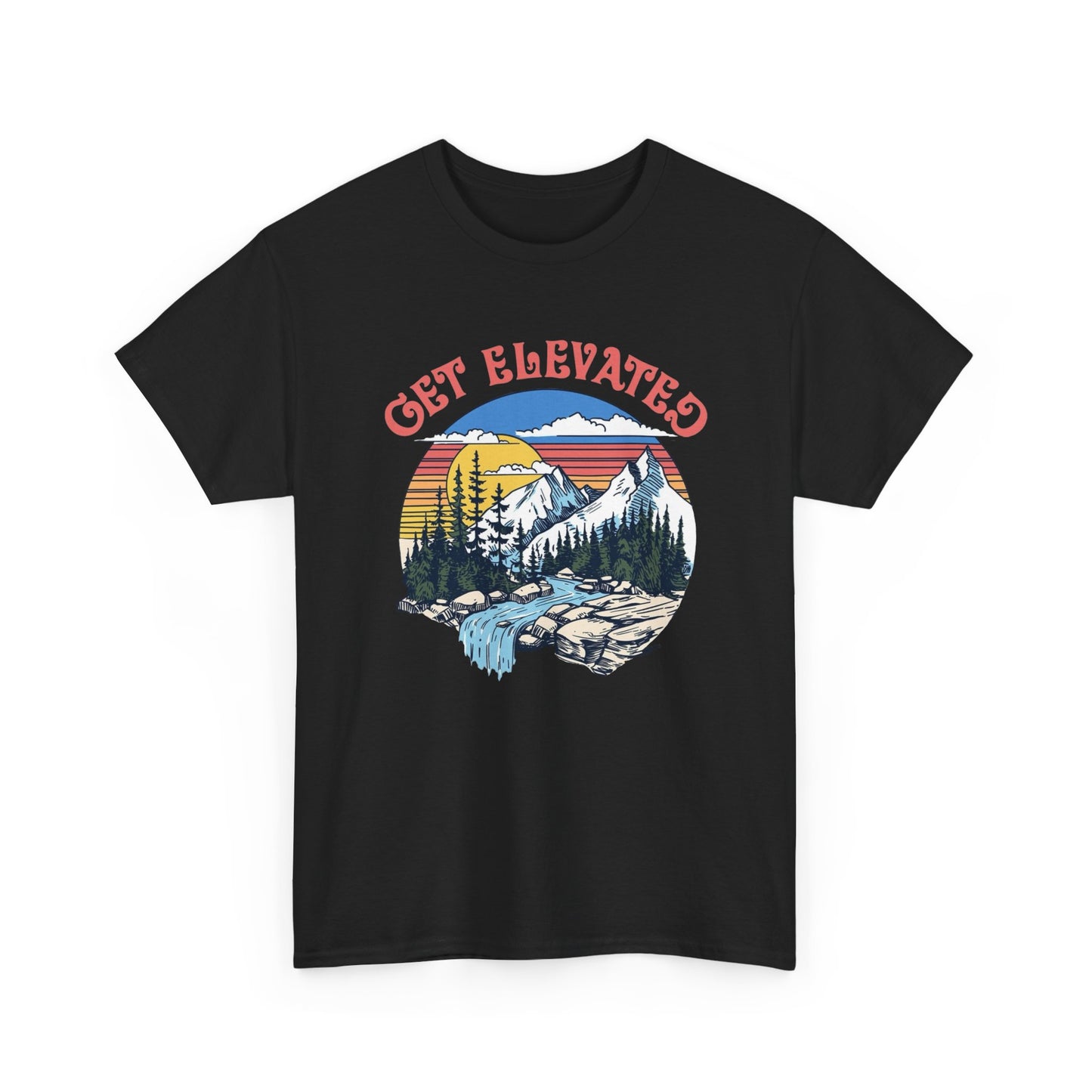 Get Elevated Outdoors Graphic T Shirt Unisex Heavy Cotton Tee