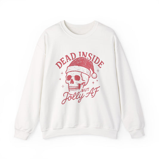 Dead Inside But Jolly AF Christmas Sweater NEW Heavy Blend™ Crewneck Sweatshirt