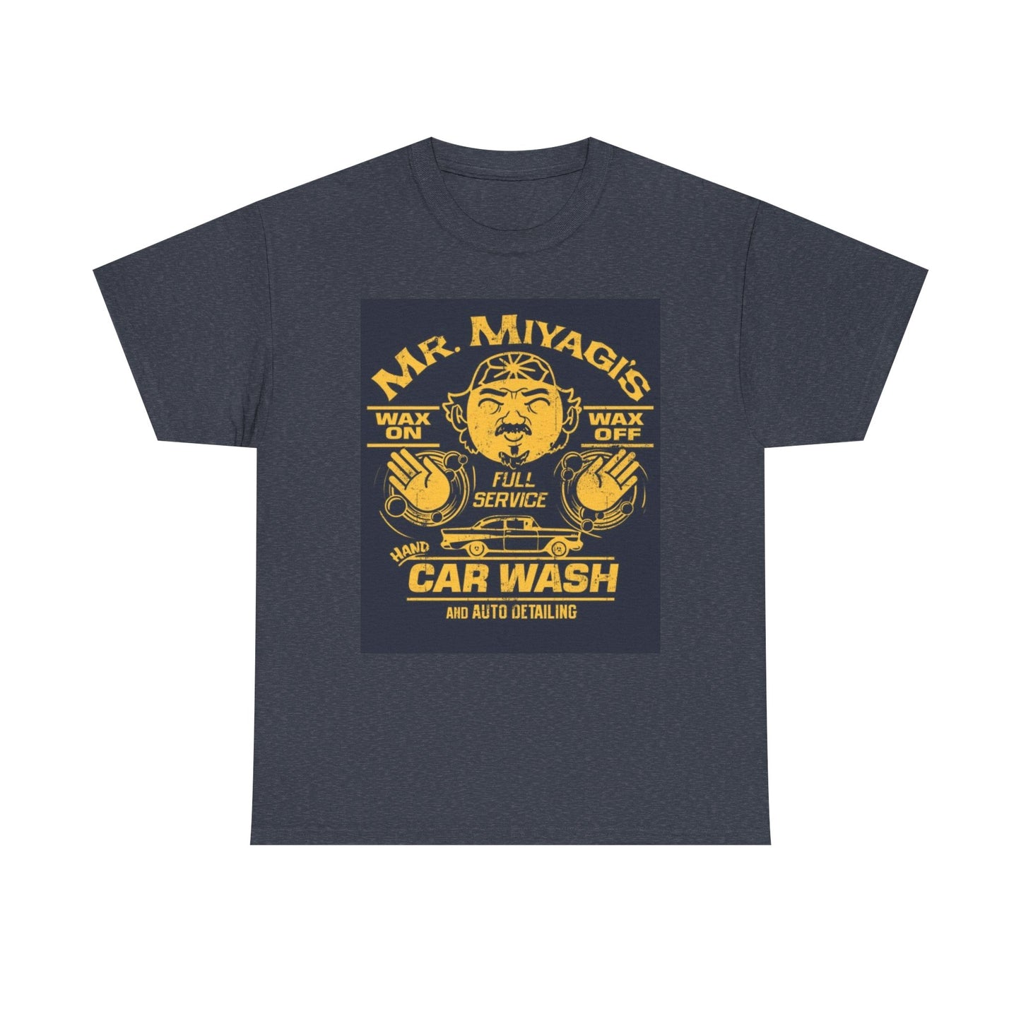 Mr Miyagi's Car Wash Graphic T Shirt Vintage Karate Kid Unisex Heavy Cotton Tee